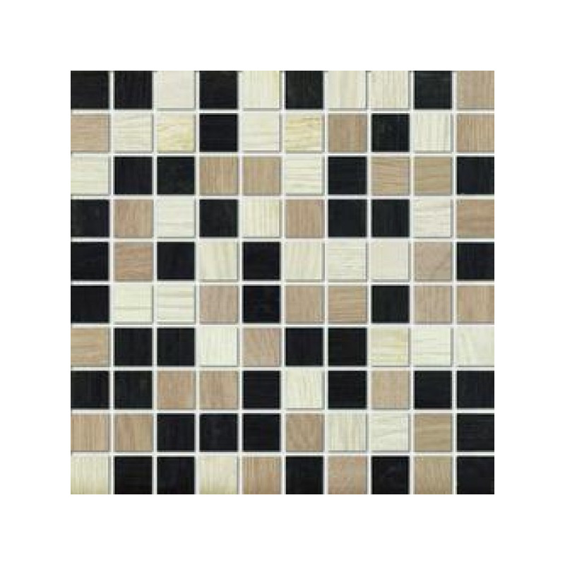 Marazzi Treverk Mosaico White/Cappucino/Black 30x30cm/10,5mm