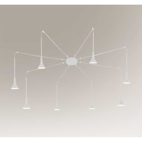 oprawa zwieszana - 8 x moduł LED CL 147 φ 33 mm (wbudowane)
