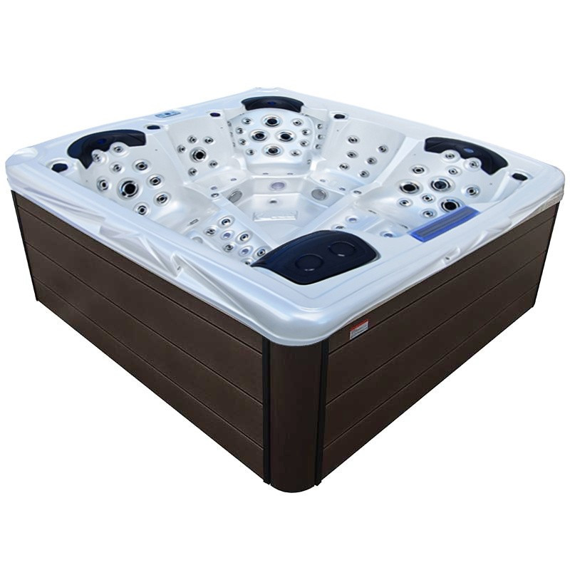 WANNA OGRODOWA JACUZZI SPA-205T 230x230 BIAŁA PERŁA OBUDOWA KAWA