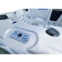 WANNA OGRODOWA JACUZZI SPA-205T 230x230 BIAŁA PERŁA OBUDOWA KAWA