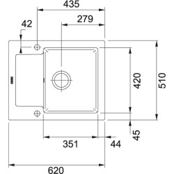 ZLEWOZMYWAK FRANKE MARIS MRK 611-62 FRACERAM CAPPUCCINO