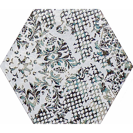 Płytka ceramiczna APAVISA INEDITA WHITE NAT HEXAGON 25X29 cm