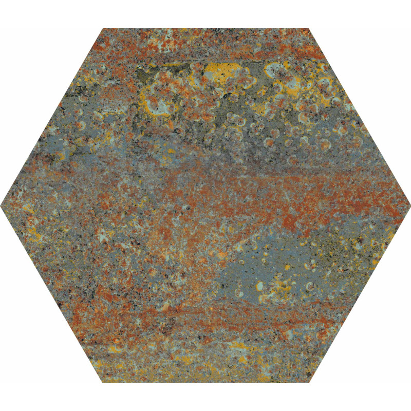 Płytka ceramiczna APAVISA RUST GREEN NATURAL HEXAGON 25X29 cm