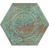 Płytka ceramiczna APAVISA ZINC GREEN MIX DECOR HEXAGON 25X29 cm