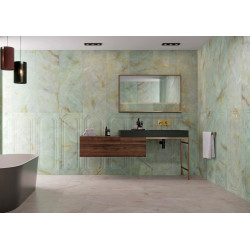 Płytka gresowa APAVISA ONICE GREEN GLOSSY 45X120 cm