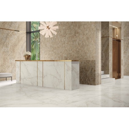 Versace Tarsia Bianco Dolomiti Lux 3D 120 x 120 cm 8,5mm Płytka gresowa dekoracyjna