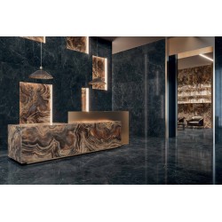 Versace Tarsia Nero Imperiale Lux 3D 120 x 120 cm 8,5mm Płytka gresowa dekoracyjna
