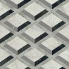 Versace Tarsia Lozenge Avorio, Lozenge Nero 3D Lux 60 x 120 cm 8,5mm Płytka gresowa dekoracyjna