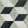 Versace Tarsia Cubical Avorio, Cubical Nero 3D Lux 60 x 120 cm 8,5mm Płytka gresowa dekoracyjna