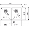 ZLEWOZMYWAK FRANKE Box BXX 220/120 34-34
