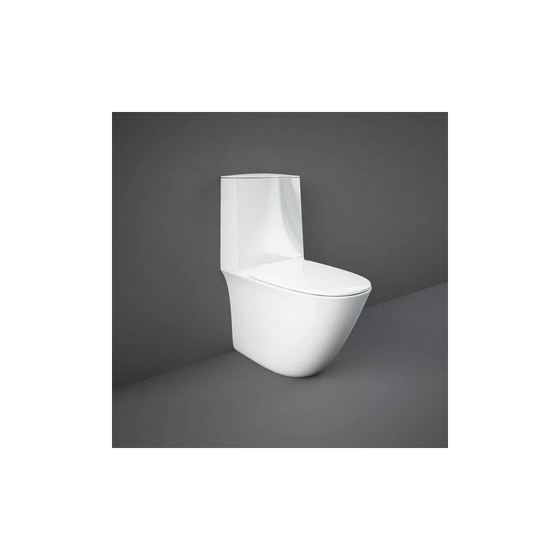Zestaw SENSATION Kompakt: Miska WC Rimless do kompaktu 62cm & zbiornik do kompaktu, zasilanie dolne & Deska WC W/O