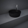 Rak Ceramics FEELING Umywalka slim nablatowa okrągła  42 cm czarny mat (504)