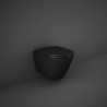 Zestaw FEELING Miska WC podwieszana Rimless czarny mat (504) &deska WC w/o czarny mat