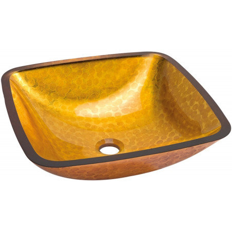 Dune Cuadrado Dorado Anaranjado 42,5x42,5x12