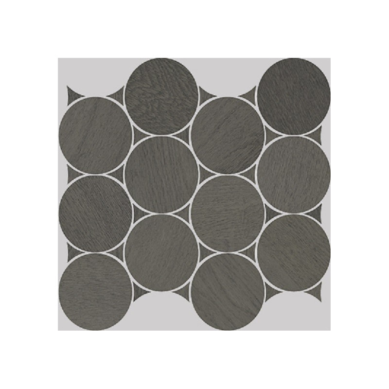 Apavisa Nanoshiba 7.0 Anthracite Natural Mosaico Circle 30x35 cm