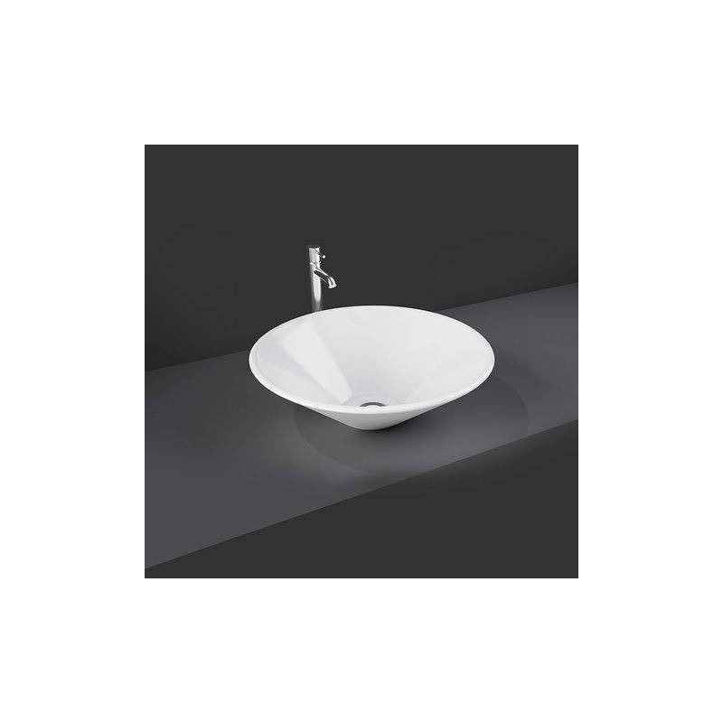 RAK CERAMICS DAISY Umywalka nablatowa 38 cm okrągła biały połysk
