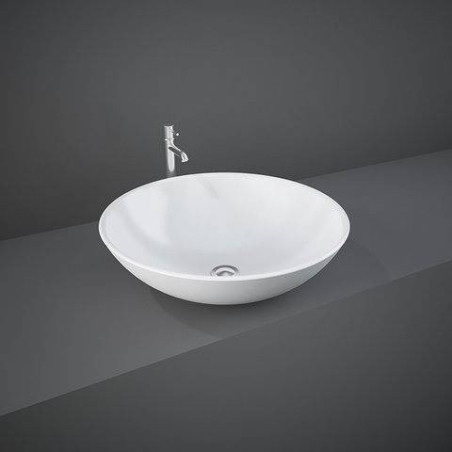 DIANA Umywalka nablatowa 45 cm okrągła biały połysk